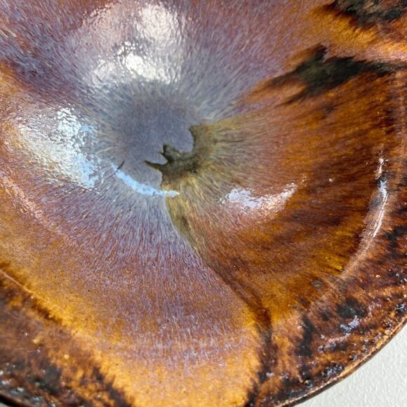 Studio Art Bowl 9" Stoneware Multicolor Dipped Bowl With Felt Bottom - Picture 6 of 12